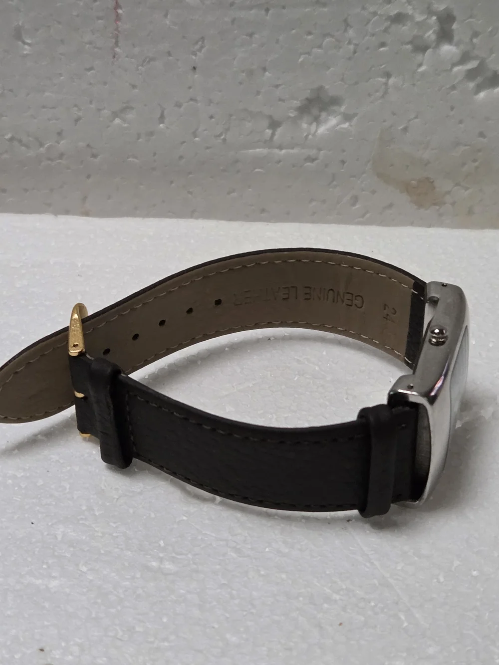 Women's White Dial Brown Leather Strap Watch